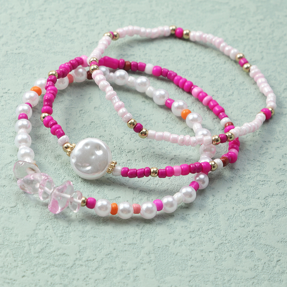 15g Weight Bracelets Classification Beads Chain Material 1 Set Quantity Casual, Daily Occasion Artificial Crystal, Seed Bead Material Geometric Pattern Women's Gender Beaded Design Simple Style Style Simple Style Geometric Artificial Crystal Seed Bead Beaded Women's Bracelets 23