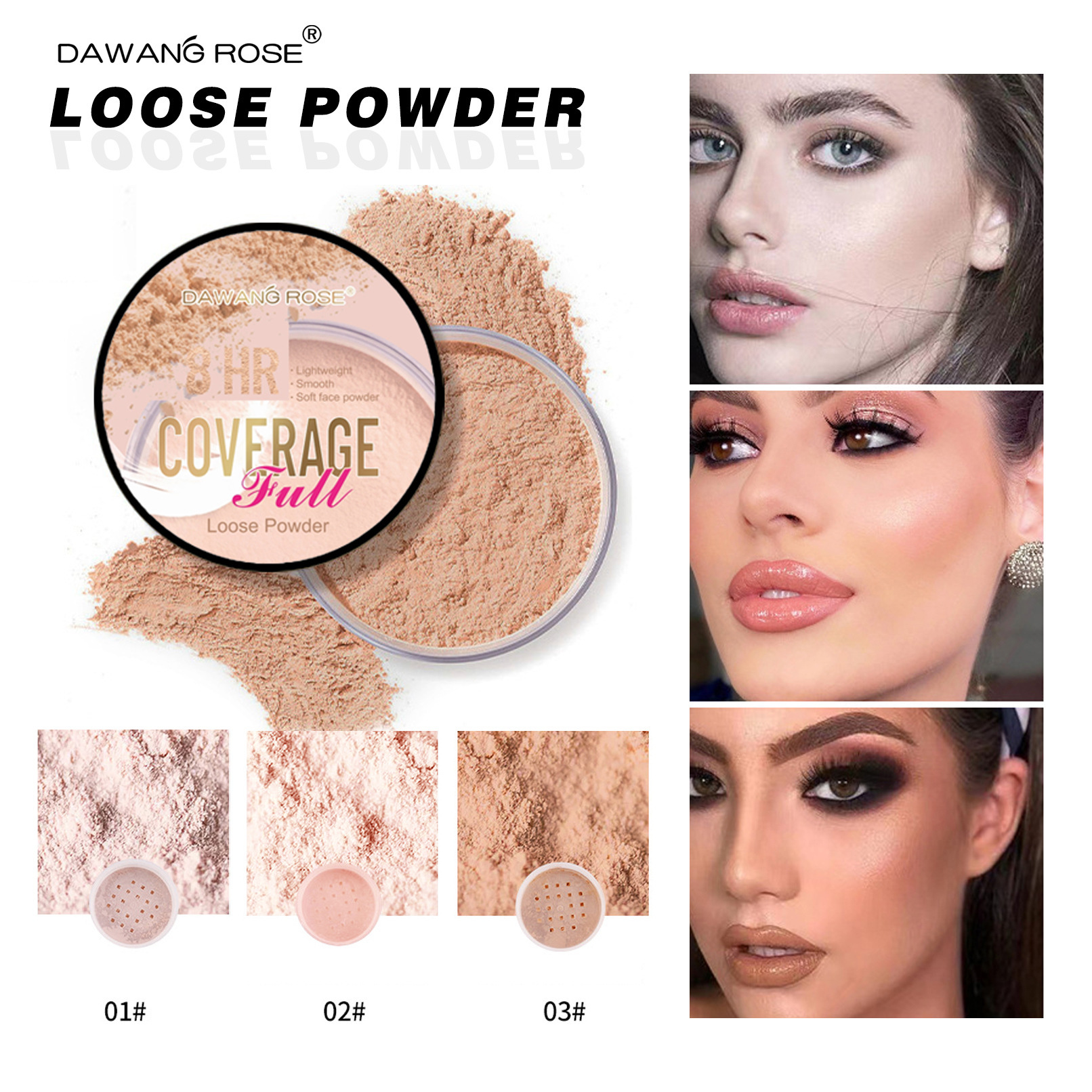 Neues loses Puder-Make-up, ölregulierend, natürlicher Abdeckstift, langanhaltend, mattierend, fixierend – Kosmetik_voghion.com