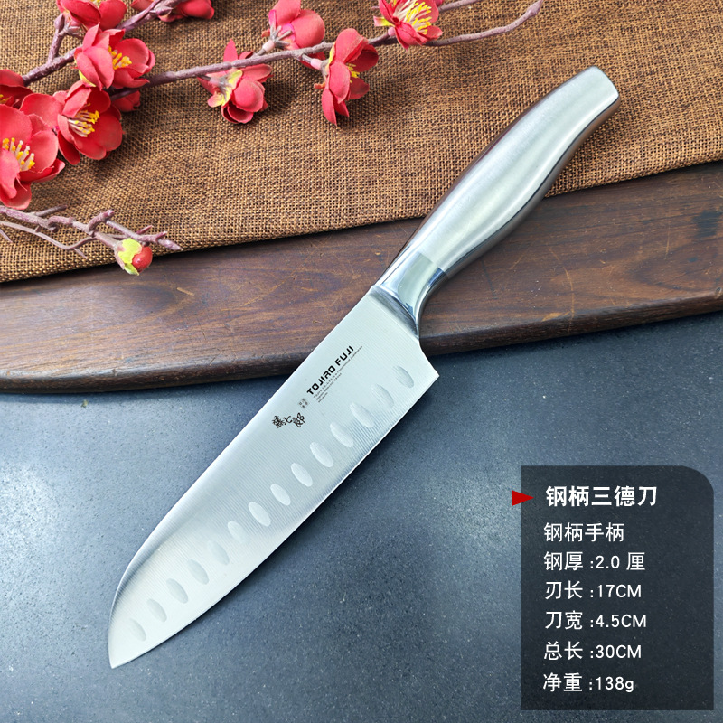 강철 손잡이 산토쿠 칼 003