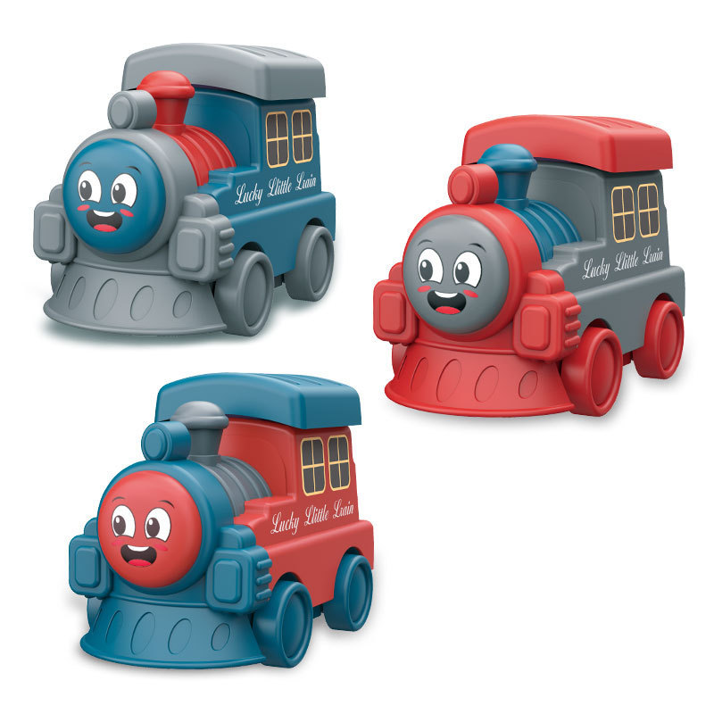 Nuevo coche de juguete infantil de presión de retroceso inercial carro de dibujos animados adorable forma puzzle juguetes divertidos al por mayor