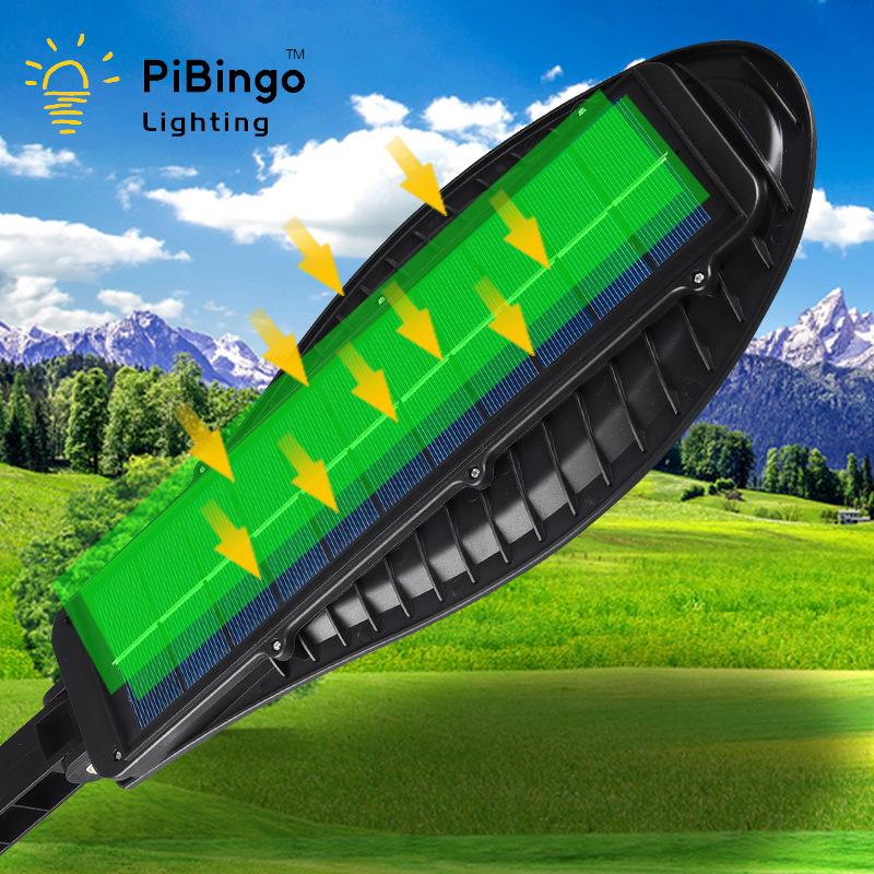 Nuevo control remoto lámpara de jardín solar al aire libre inducción del cuerpo humano LED lámpara de calle 90 núcleo COB lámpara de calle de inducción