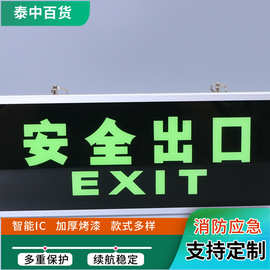 消防应急疏散指示牌照明方向标志灯楼道出口充电照明二合一指示灯