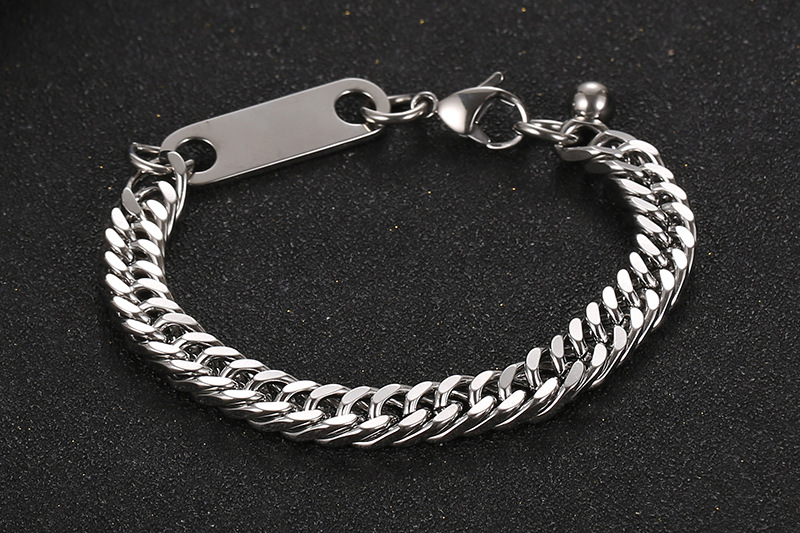 Titanium Steel Fashion Simple Men's And Women's Cuban Chain Accessories display picture 3