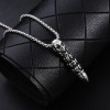 Trend retro bullet, pendant stainless steel, necklace suitable for men and women, European style