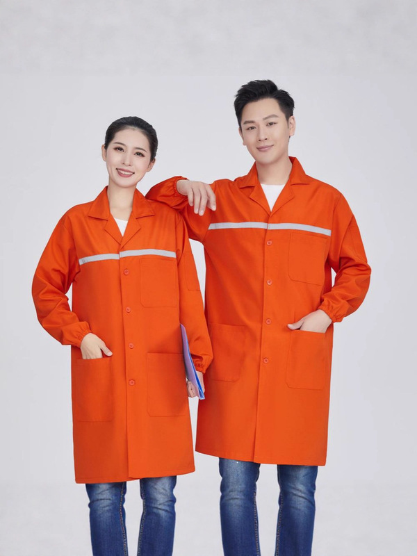 反光条蓝大褂工作服定制logo长大褂养殖防尘车间搬运工程劳保服芳|undefined