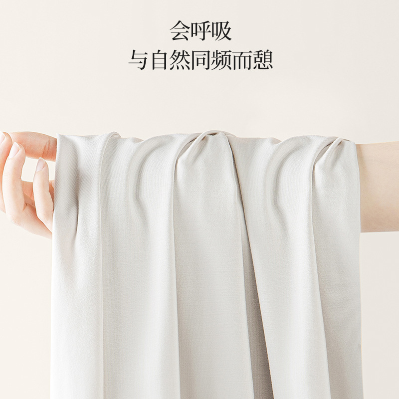 Pijamas de algodón de fibra larga para mujer, traje fino antiácaros de manga corta para primavera, otoño y verano, ropa para el hogar