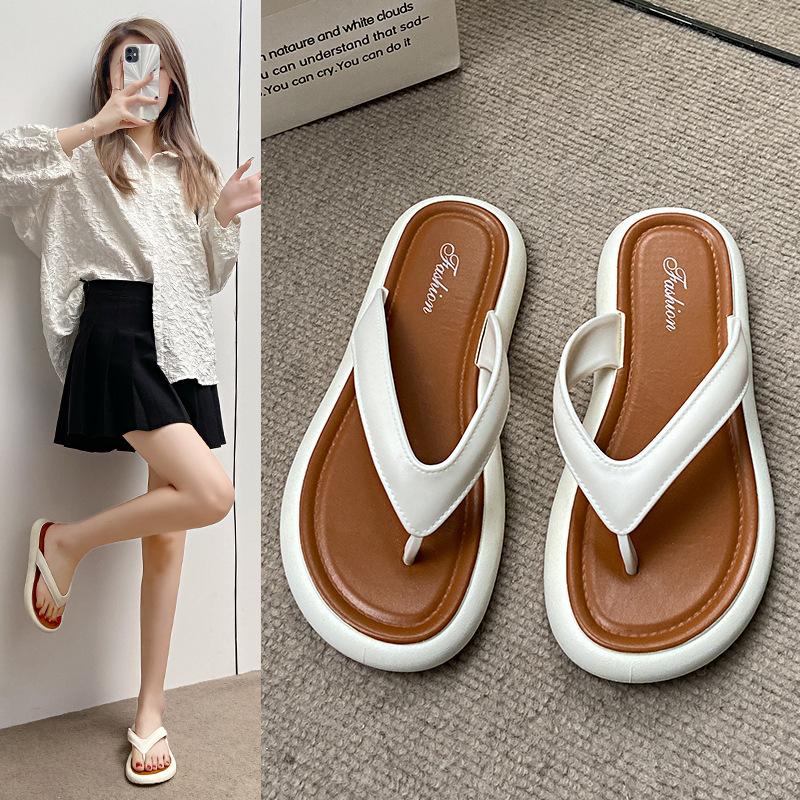 New Slippers Women's Summer Internet Popular High-value Simple and Comfortable Soft Bottom Non-slip Casual All-match Flip-flops for Women