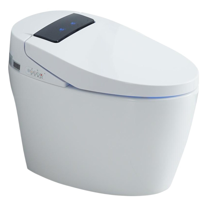 Tanque de agua sin inodoro inteligente asiento de cerámica inodoro hogar integrado inducción eléctrica control remoto automático calefacción descarga
