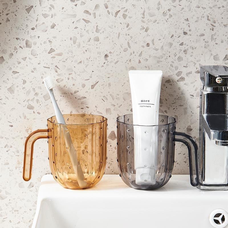 Mouthwash Cup Cute Simple Light Luxury Household Plastic Couple Brush Cup Student Dormitory Transparent Wash Cup