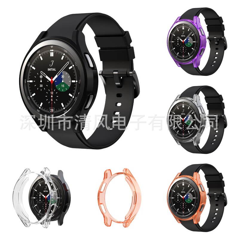 Protective Case for Samsung Galaxy Watch 4 Classic 46mm Candy Color Half Bag TPU Case