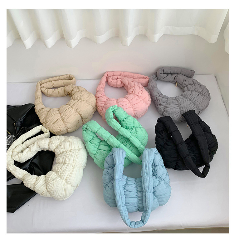 Women's Bags new croissant cloud bag pleated one shoulder crossbody sponge light versatile casual fashion dumpling women's bag_ipsvogv.com