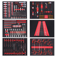 252件工具车工具托组套汽修组套工具铬钒钢汽修厂多规格工具组套