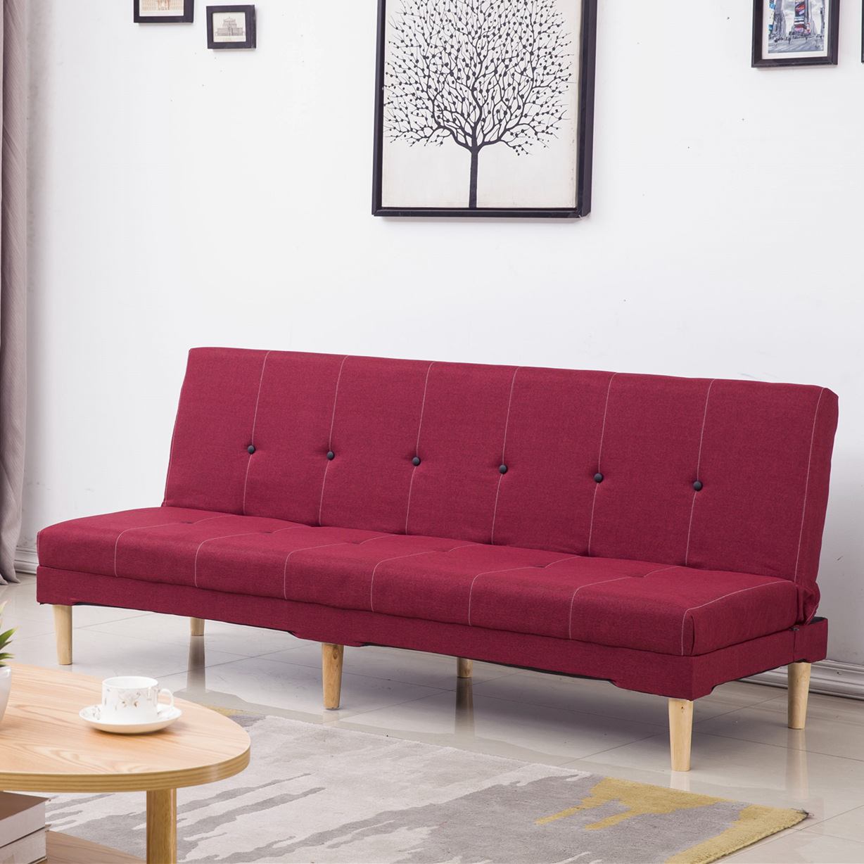 Fábrica directa sofá pequeño tipo simple cama plegable alquiler de alquiler económico esquina sala de estar dormitorio tienda al mediodía