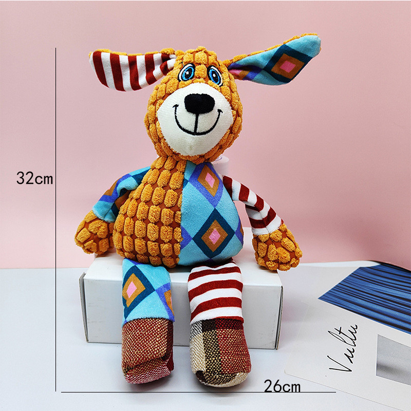 Nueva colección de juguetes sonoros de peluche para perros, juguetes de mascotas resistentes a la mordida para perros