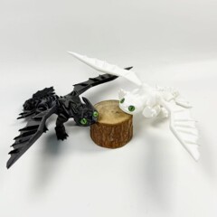 3D打印带翅膀灵活无牙仔关节活动儿童创意玩具桌面手办摆件礼物