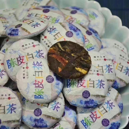 Chenpi white tea 500g white tea cake Shoumei Chenpi aged white tea small tea biscuits tea Fujian white tea wholesale