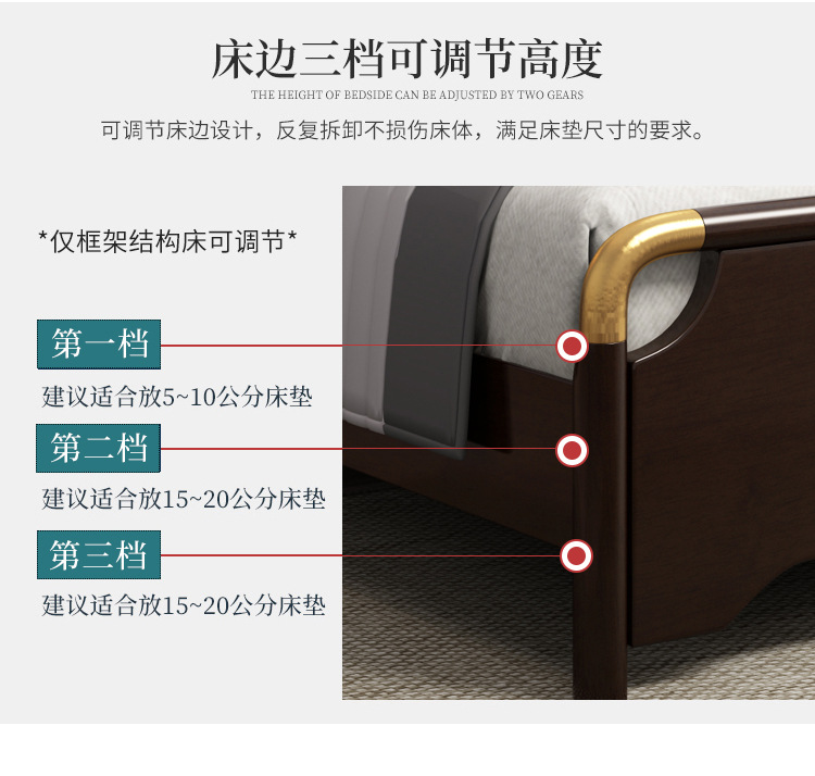 Special offer Qingcang solid wood bed walnut all -solid wood furniture gold silk Nanmu furniture