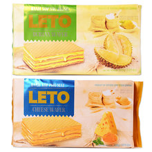 越南LETO威化餅奶酪味榴蓮味豆乳味夾心休閑小吃零食餅干