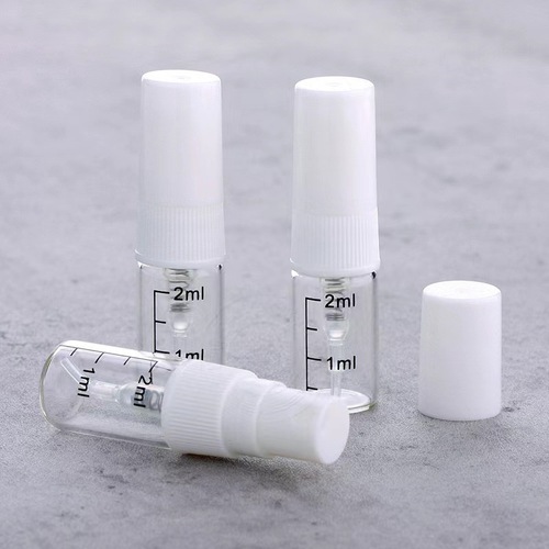 Perfume sub-bottle 2ml 3ML printed graduated glass high-end portable sample ultra-fine spray high-end empty bottle