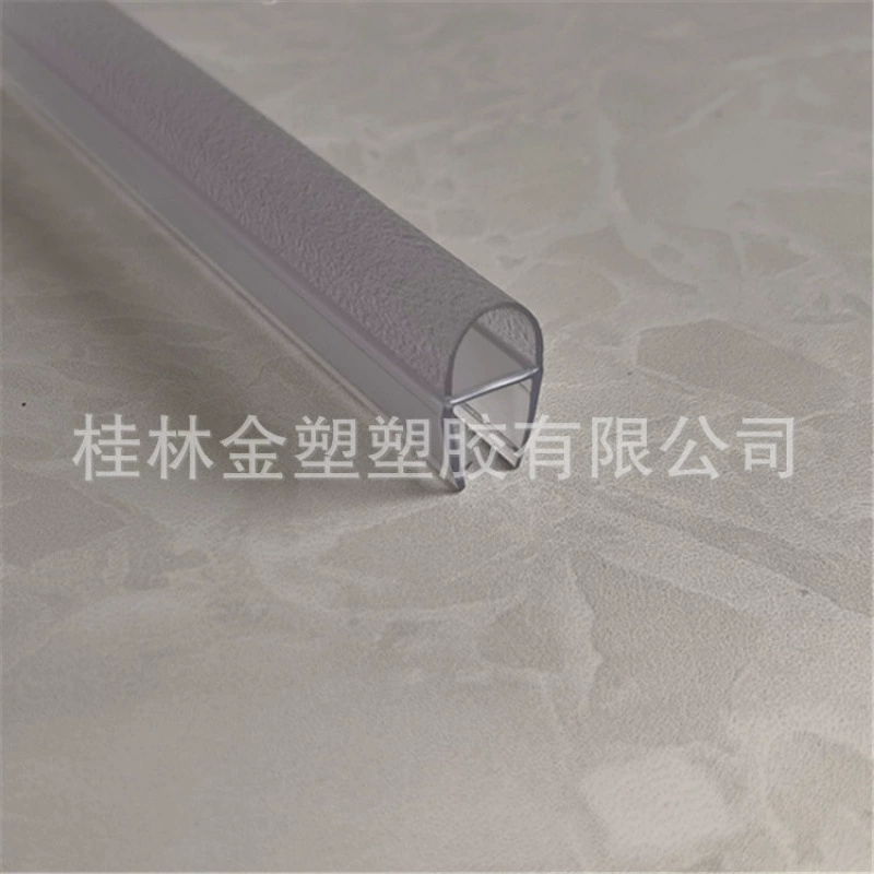 Оптовая продажа от производителя, аксессуары для удержания воды в ванной комнате, дверная подзажимная стеклянная полоса, матовая полукруглая уплотнительная лента для душевой комнаты, предотвращающая столкновения