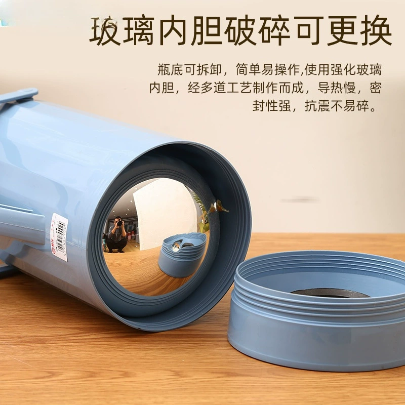 Capacious thermos for elementary school students for home use, glass liner
