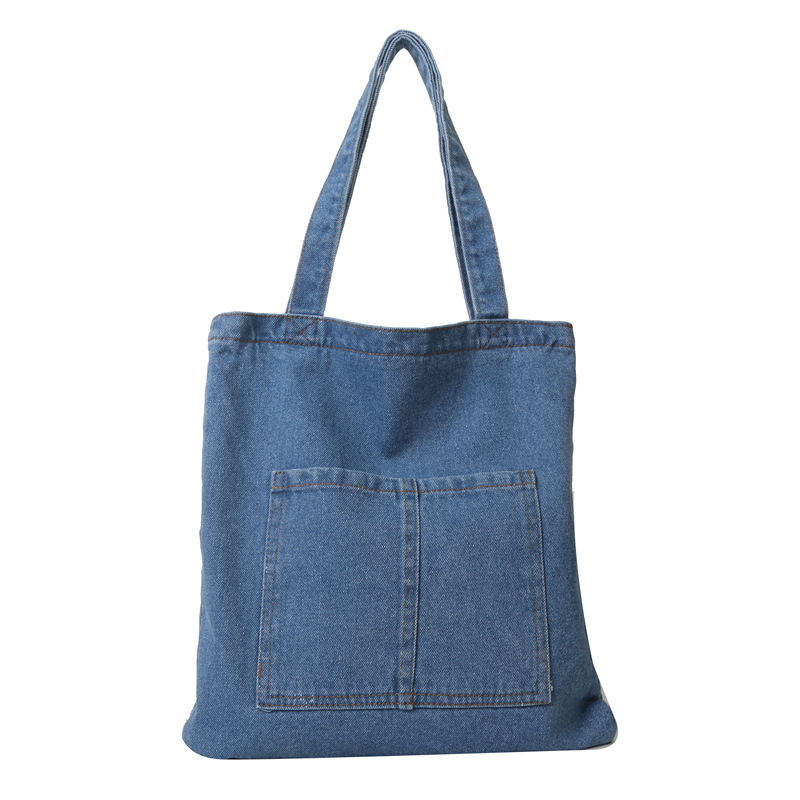 Simple moda Denim alta textura bolso de las mujeres 2023 Invierno nuevo estilo occidental color sólido de gran capacidad hombro bolsa de las axilas