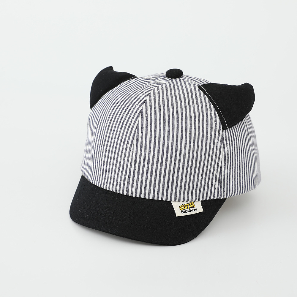Chapéu de sol às riscas para menino aba macia primavera outono_voghion.com