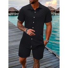 R 83840 Jacquard solid short sleeve set �Ứ��ɫ����̿���