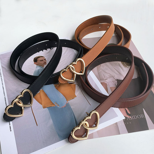 Fashion ins love belt Korean new cute belt women's suit dress girdle girl student trend
