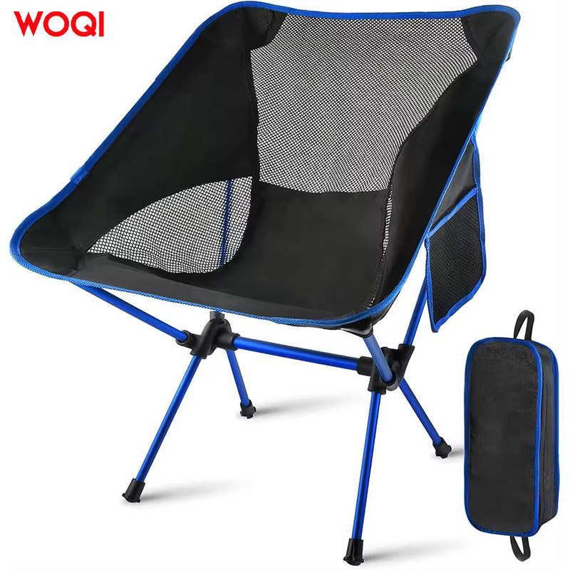 WOQI compact portable lightweight storage capacity outdoor beach blue Ultralight backpack camping chair