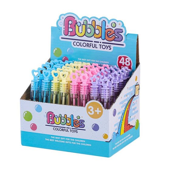 Mini Test Tube Bubble Water 48 Pieces Portable Test Tube Bubble Wand Unbreakable Toy Street Stall Night Market Manufacturer Wholesale