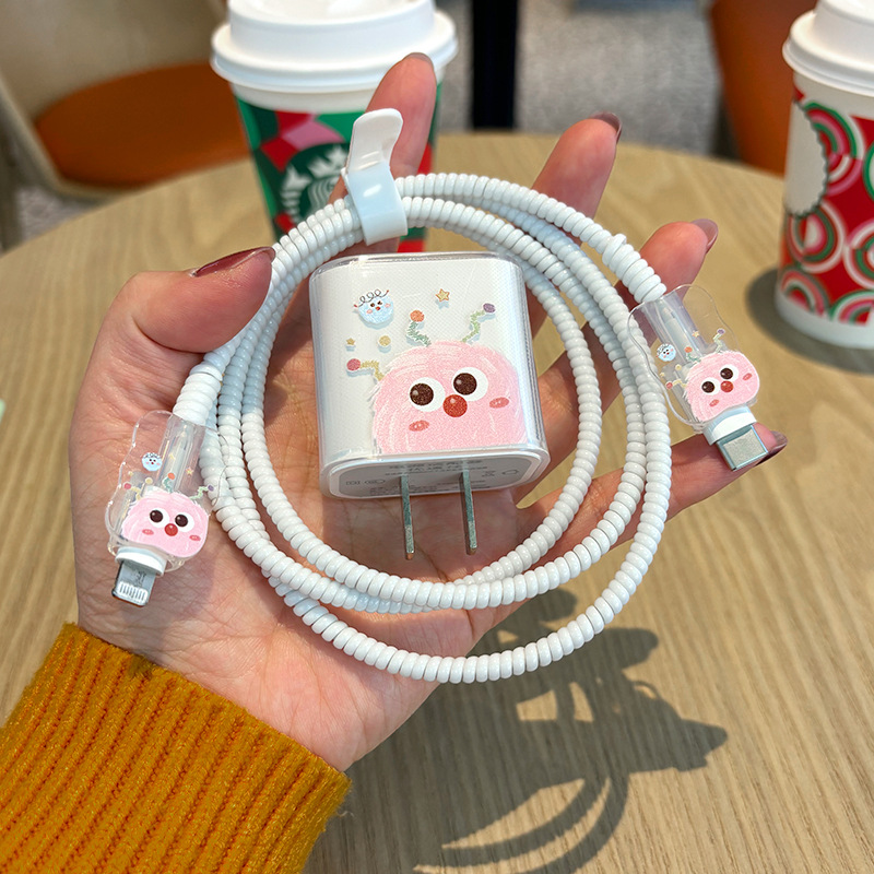 Nuevo lindo cartoon cable de datos para Apple 20W cable de carga iPhone15 / 13 caso