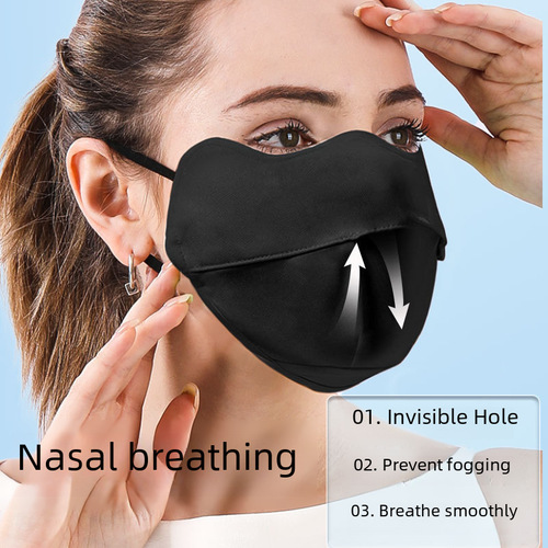 Ice Silk UV Sun Protection Women's Half Face Eye Corner Thin Air-Permeable Sun Shield Manufacturer