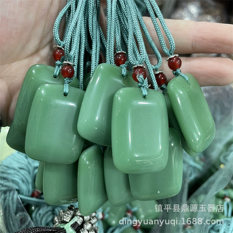 Подвеска из белого нефрита, защитный амулет, вставка из камня, пряжка, ожерелье, подарок на день рождения