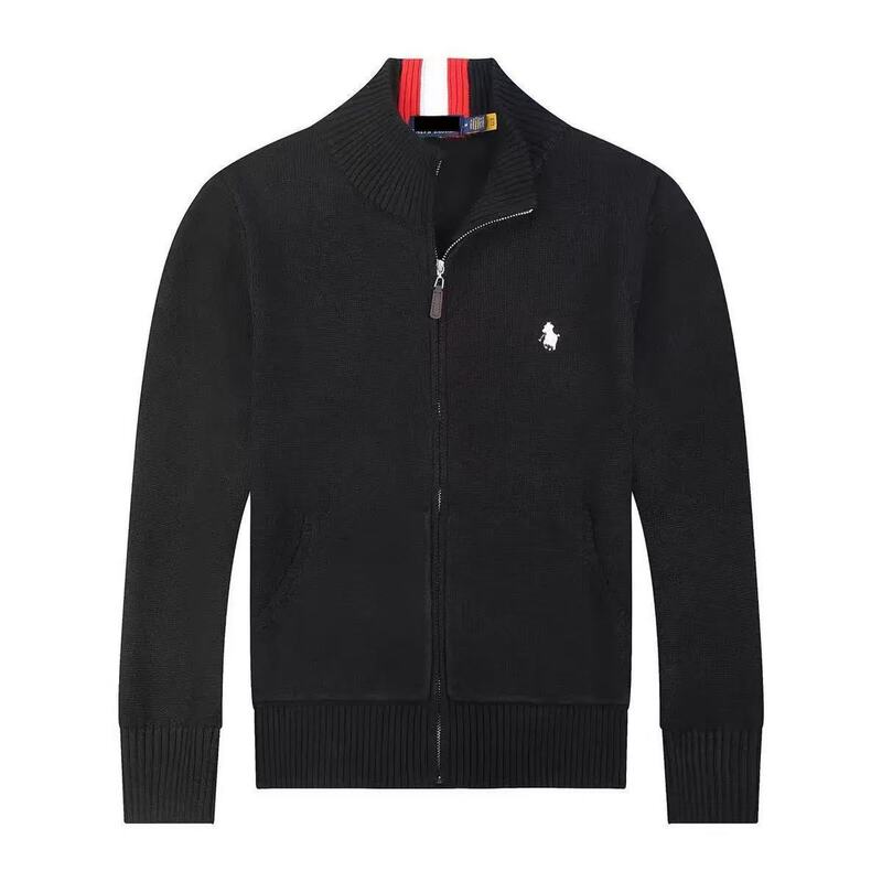 Autumn and Winter Men's Clothing Export New Pony Long-Sleeved Knitwear Top Twisted Wool Bottoming Shirt American Zipper Knitwear