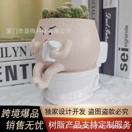 花盆装饰;树脂工艺品;泥塑工艺品