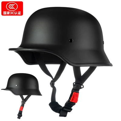 Motosiklet kaskı (dəbilqə) – certification scoop helmet cruise car - dumb-black-m
