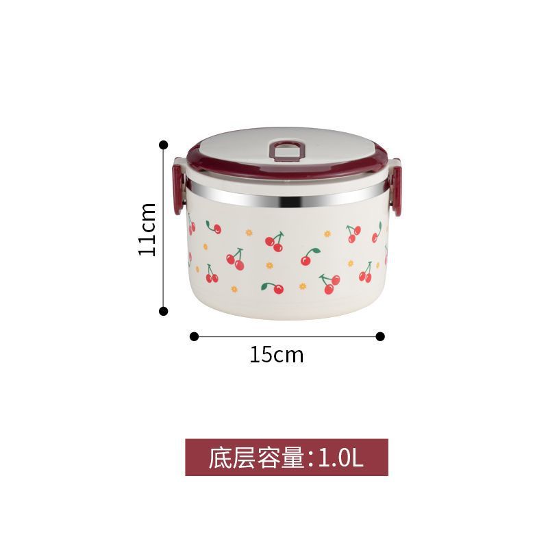 Nuevo producto de cereza aislamiento de acero inoxidable alumno de oficina portable caja de comedor puede calentar microondas caja de almuerzo