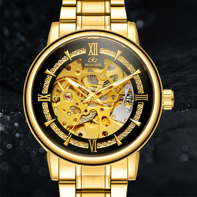 Watch Lei Ole automatic mechanical watch European and American style men's fashion hollow mechanical watch genuine goods men's watch wholesale