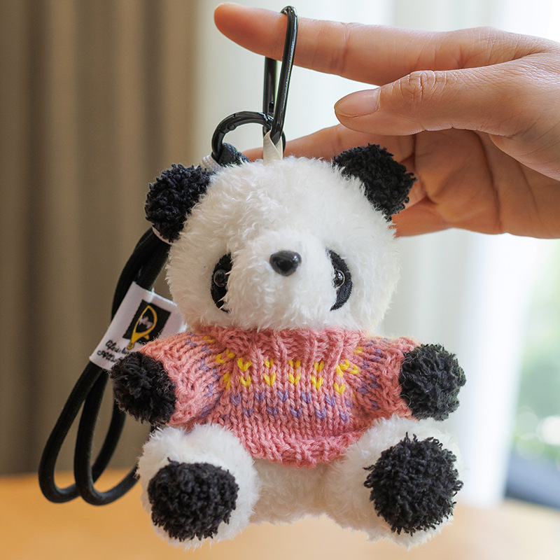 かわいい成都ジャイアントパンダペンダントセーターパンダペンダントクマバッグキーホルダーぬいぐるみ人形女の子