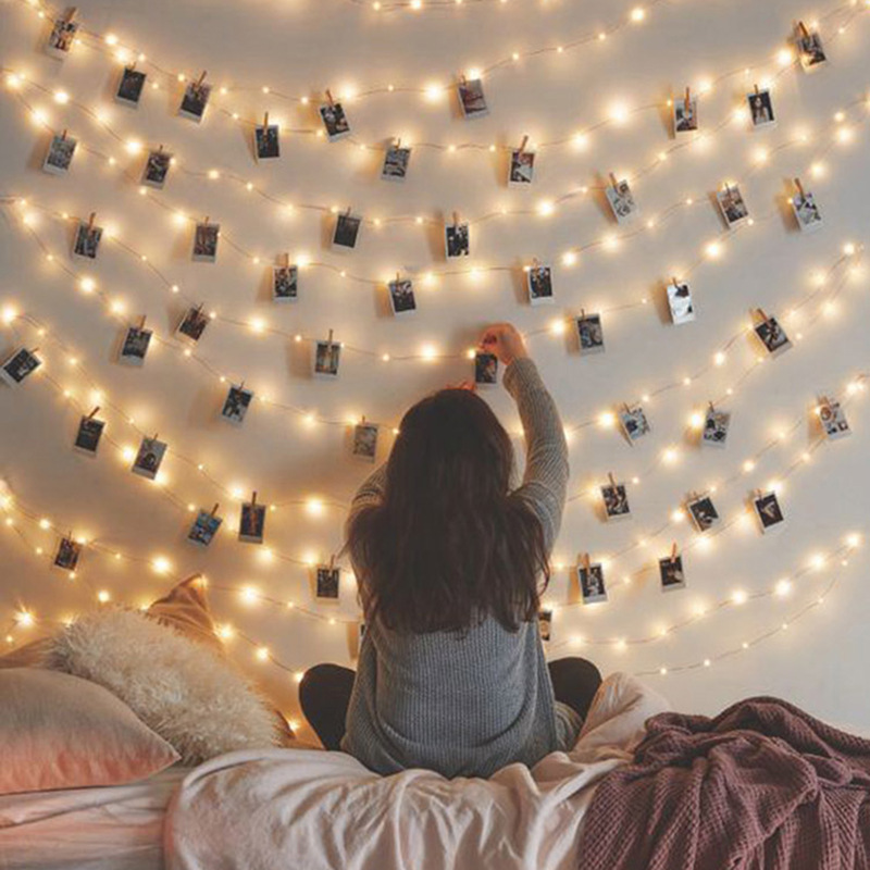 Nudo de La Boda suministros led luces de cadena de alambre de cobre estrellado luces de la secuencia de la habitación dormitorio decoración luces de colores