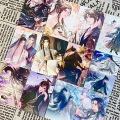 Laser high-definition lamination corner rounded LOMO card small card of 55 pieces in a box, featuring Erha and His White Cat Master's Accessories