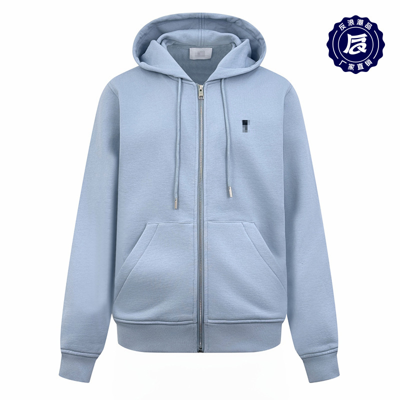 25 Guangzhou Jinbao Autumn/Winter Ami Small Logo Heart Embroidery Unisex Cardigan Hoodie Loose Men's Sweatshirt