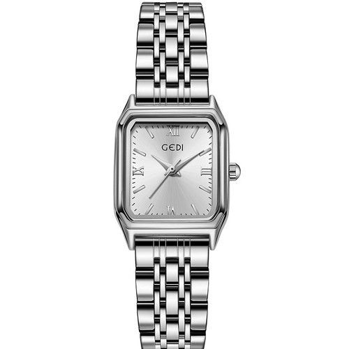 Gedi Minimalist Stainless Steel Student Watch with Niche High-End Feel, Waterproof Bracelet Watch for Wholesale, Women's Fashion Quartz Watch