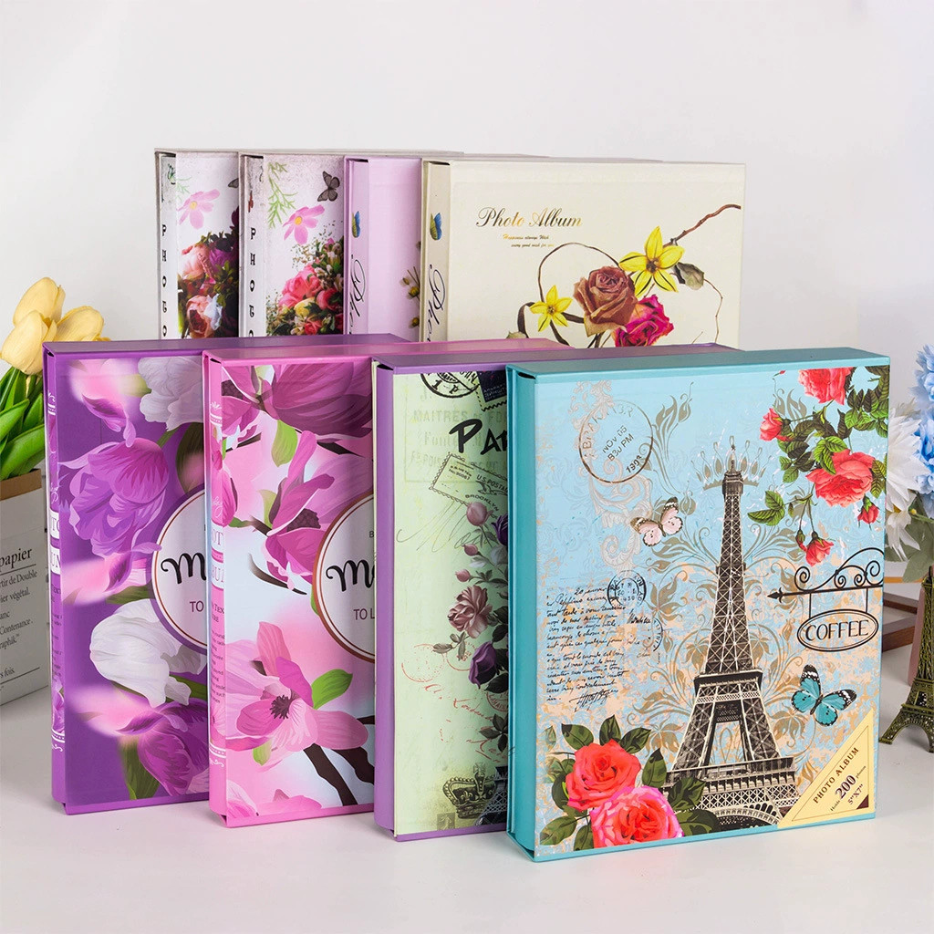 Zheyu 5R7 inch 200 photos boxed photo album, couple photo album, photo studio home photo album