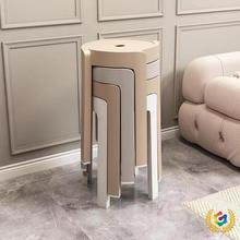 塑料凳子加厚家用高圆凳可叠放胶凳餐桌板凳备用风车椅子旋风独凳