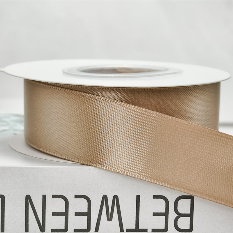 Cinta de pastel de 2,5 cm cinta de decoración de boda al por mayor rosa hecha a mano arco de bricolaje flor cinta de satén