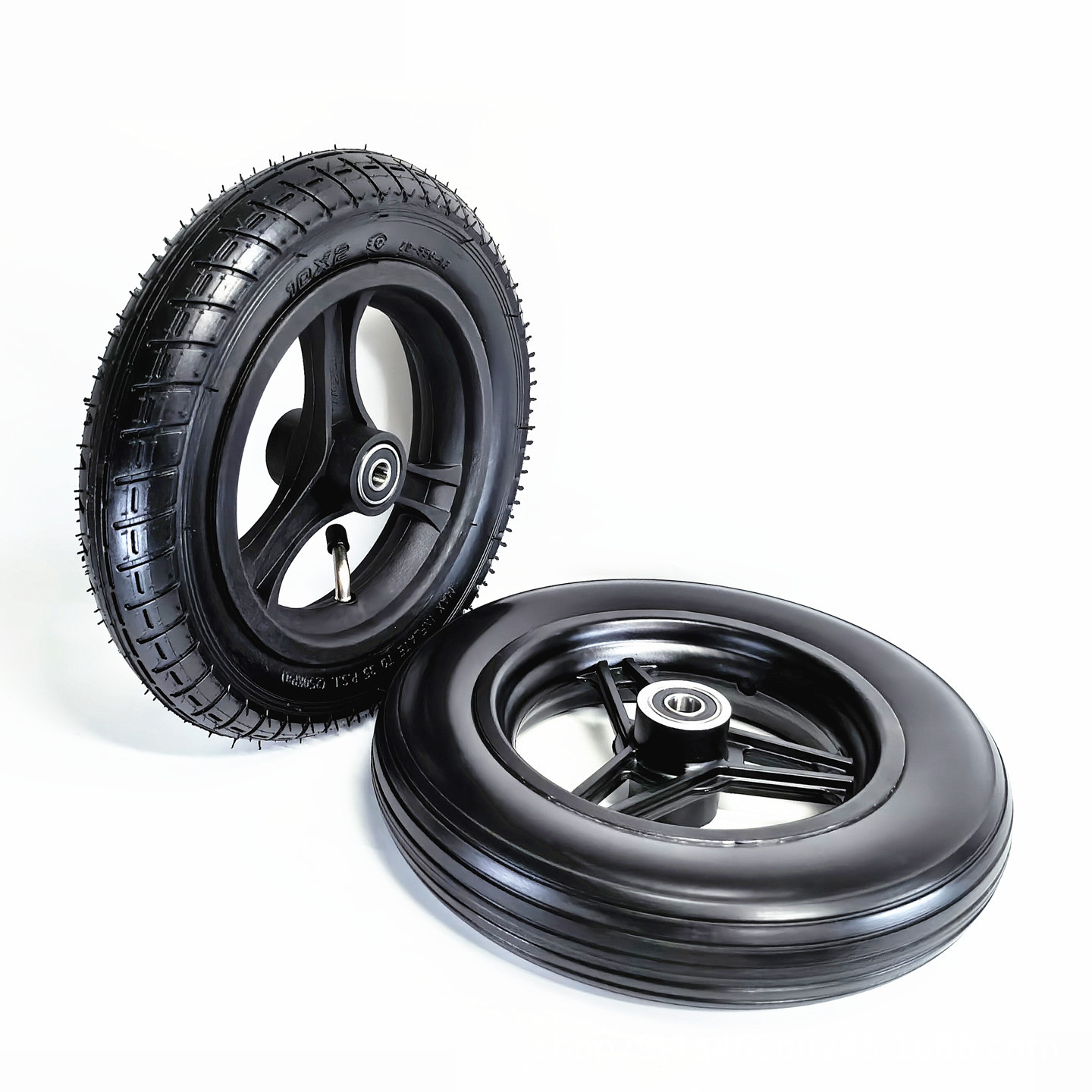 10inch Baby stroller, hand-pulled shopping cart, electric wheelchair pneumatic tire wheel assembly 10x2.0 inner and outer tire complete wheel