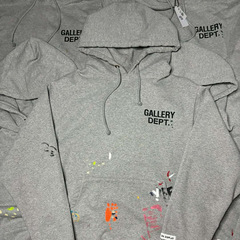 クロスボーダー秋冬新作ニッチビューティートレンドGALLERY DEPTネットセレブ同風手描きデザイン落書きフード付きスウェットシャツ