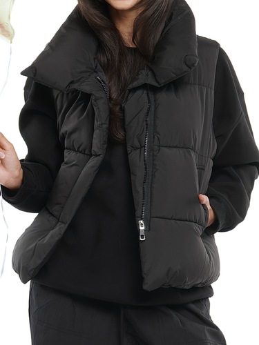 Women's Cropped Puffer Vest - High Quality and Ultra Soft